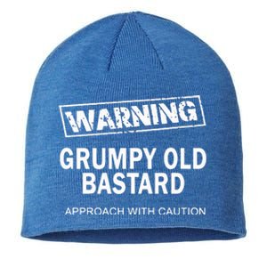 Warning Grumpy Old Bastard Sustainable Beanie