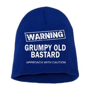 Warning Grumpy Old Bastard Short Acrylic Beanie