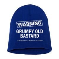 Warning Grumpy Old Bastard Short Acrylic Beanie