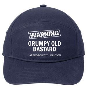 Warning Grumpy Old Bastard 7-Panel Snapback Hat