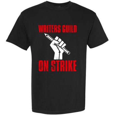 Writers Guild Of America On Strike Garment-Dyed Heavyweight T-Shirt