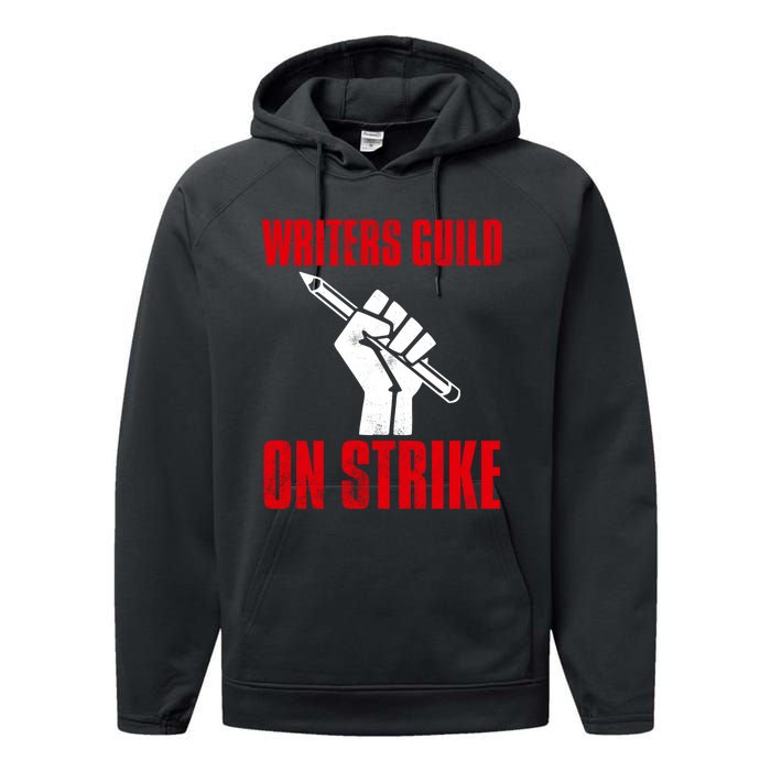 Writers Guild Of America On Strike Performance Fleece Hoodie