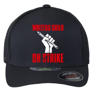 Writers Guild Of America On Strike Flexfit Unipanel Trucker Cap