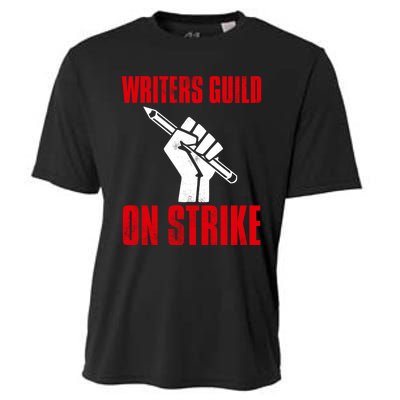 Writers Guild Of America On Strike Cooling Performance Crew T-Shirt