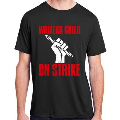 Writers Guild Of America On Strike Adult ChromaSoft Performance T-Shirt