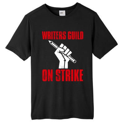 Writers Guild Of America On Strike Tall Fusion ChromaSoft Performance T-Shirt