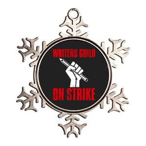 Writers Guild Of America On Strike Metallic Star Ornament