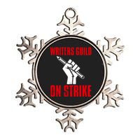 Writers Guild Of America On Strike Metallic Star Ornament