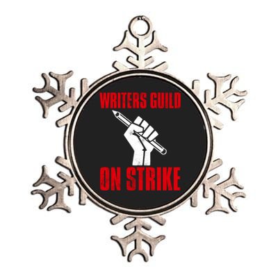 Writers Guild Of America On Strike Metallic Star Ornament