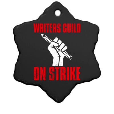 Writers Guild Of America On Strike Ceramic Star Ornament