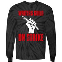 Writers Guild Of America On Strike Tie-Dye Long Sleeve Shirt