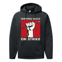 Writers Guild Of America On Strike Anti AI Chatbots WGA Performance Fleece Hoodie