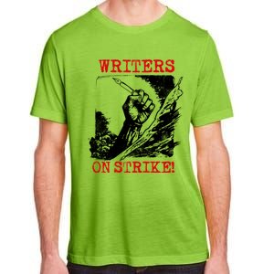 Writers Guild Of America On Strike Adult ChromaSoft Performance T-Shirt