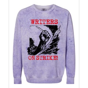 Writers Guild Of America On Strike Colorblast Crewneck Sweatshirt