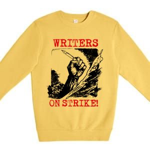 Writers Guild Of America On Strike Premium Crewneck Sweatshirt