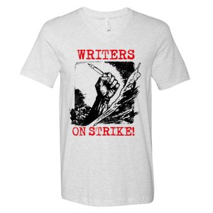 Writers Guild Of America On Strike V-Neck T-Shirt