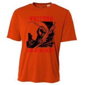 Writers Guild Of America On Strike Cooling Performance Crew T-Shirt