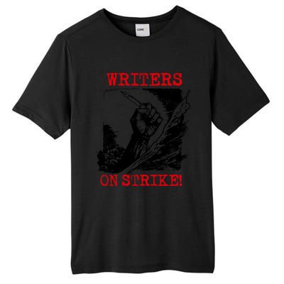 Writers Guild Of America On Strike Tall Fusion ChromaSoft Performance T-Shirt