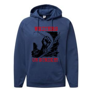 Writers Guild Of America On Strike Performance Fleece Hoodie