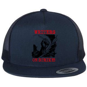 Writers Guild Of America On Strike Flat Bill Trucker Hat