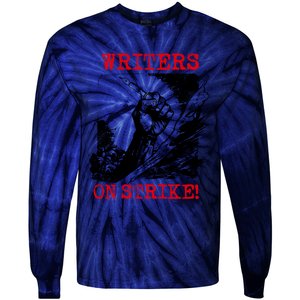 Writers Guild Of America On Strike Tie-Dye Long Sleeve Shirt