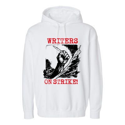 Writers Guild Of America On Strike Garment-Dyed Fleece Hoodie