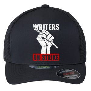 Writers Guild Of America On Strike Anti AI Chatbots WGA Flexfit Unipanel Trucker Cap