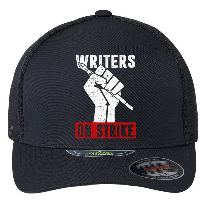 Writers Guild Of America On Strike Anti AI Chatbots WGA Flexfit Unipanel Trucker Cap