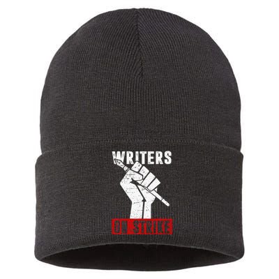 Writers Guild Of America On Strike Anti AI Chatbots WGA Sustainable Knit Beanie