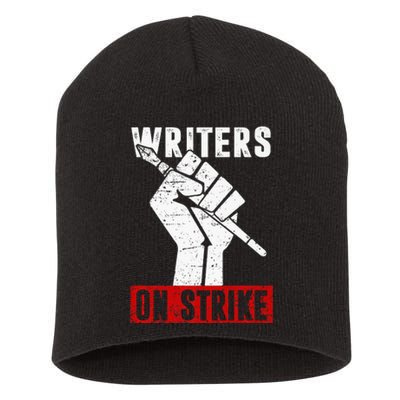 Writers Guild Of America On Strike Anti AI Chatbots WGA Short Acrylic Beanie