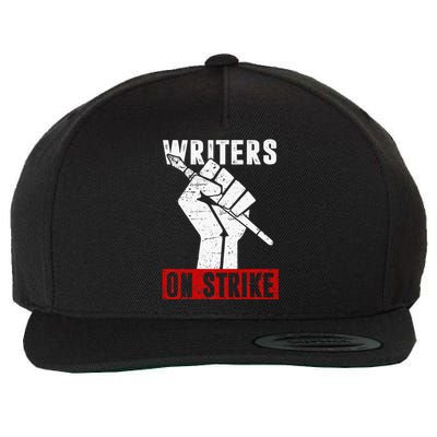 Writers Guild Of America On Strike Anti AI Chatbots WGA Wool Snapback Cap