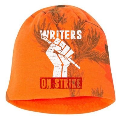 Writers Guild Of America On Strike Anti AI Chatbots WGA Kati - Camo Knit Beanie