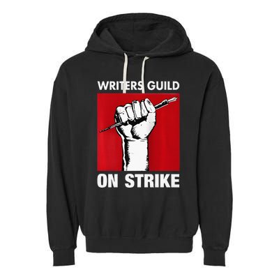 Writers Guild Of America On Strike Anti AI Chatbots WGA Garment-Dyed Fleece Hoodie