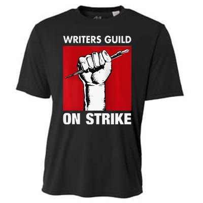 Writers Guild Of America On Strike Anti AI Chatbots WGA Cooling Performance Crew T-Shirt