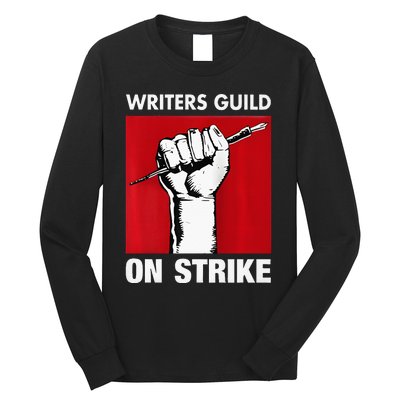 Writers Guild Of America On Strike Anti AI Chatbots WGA Long Sleeve Shirt