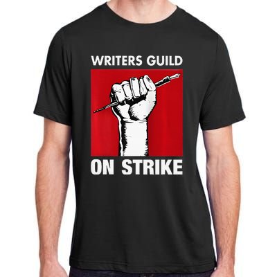 Writers Guild Of America On Strike Anti AI Chatbots WGA Adult ChromaSoft Performance T-Shirt