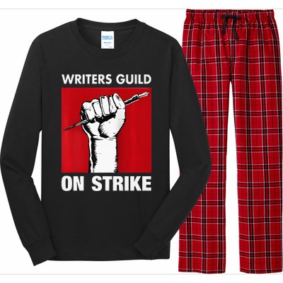 Writers Guild Of America On Strike Anti AI Chatbots WGA Long Sleeve Pajama Set