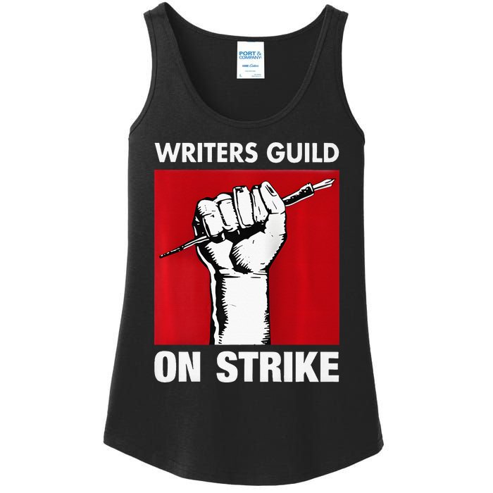 Writers Guild Of America On Strike Anti AI Chatbots WGA Ladies Essential Tank