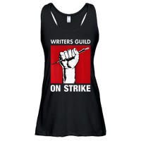 Writers Guild Of America On Strike Anti AI Chatbots WGA Ladies Essential Flowy Tank