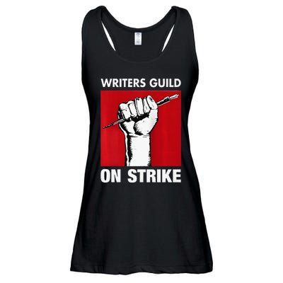 Writers Guild Of America On Strike Anti AI Chatbots WGA Ladies Essential Flowy Tank