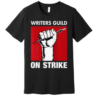 Writers Guild Of America On Strike Anti AI Chatbots WGA Premium T-Shirt