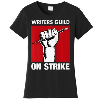 Writers Guild Of America On Strike Anti AI Chatbots WGA Women's T-Shirt