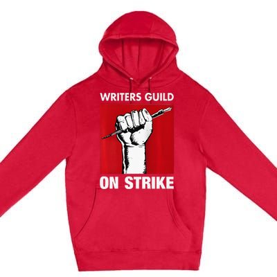 Writers Guild Of America On Strike Anti AI Chatbots WGA Premium Pullover Hoodie