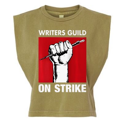 Writers Guild Of America On Strike Anti AI Chatbots WGA Garment-Dyed Women's Muscle Tee