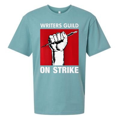 Writers Guild Of America On Strike Anti AI Chatbots WGA Sueded Cloud Jersey T-Shirt