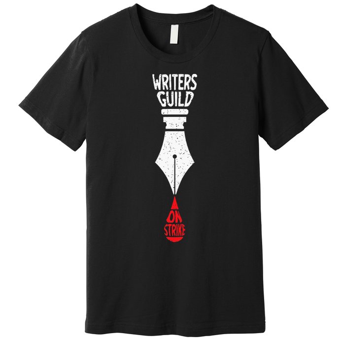 Writers Guild Of America On Strike Anti AI Chatbots WGA Premium T-Shirt