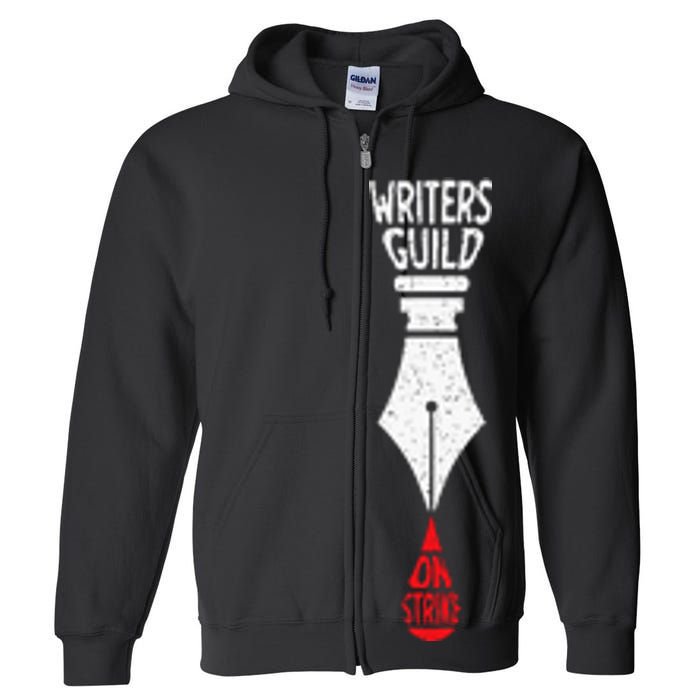 Writers Guild Of America On Strike Anti AI Chatbots WGA Full Zip Hoodie