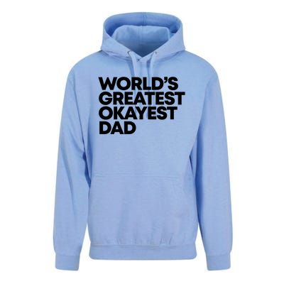 Worlds Greatest Okayest Dad Gift Funny Gift Unisex Surf Hoodie