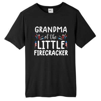 Wo grandma of the little firecracker funny 4th of july Tall Fusion ChromaSoft Performance T-Shirt