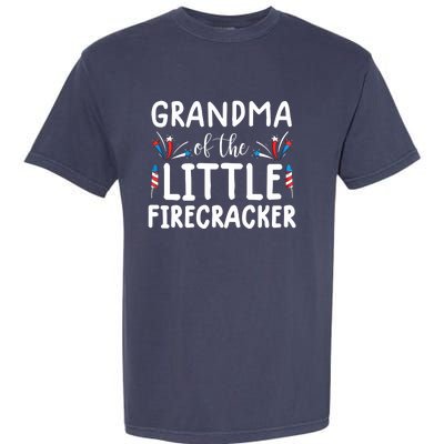 Wo grandma of the little firecracker funny 4th of july Garment-Dyed Heavyweight T-Shirt